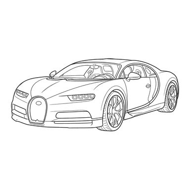 Bugatti Chiron Sport 2017 Coloring Page