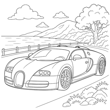 Bugatti Veyron Coloring Page
