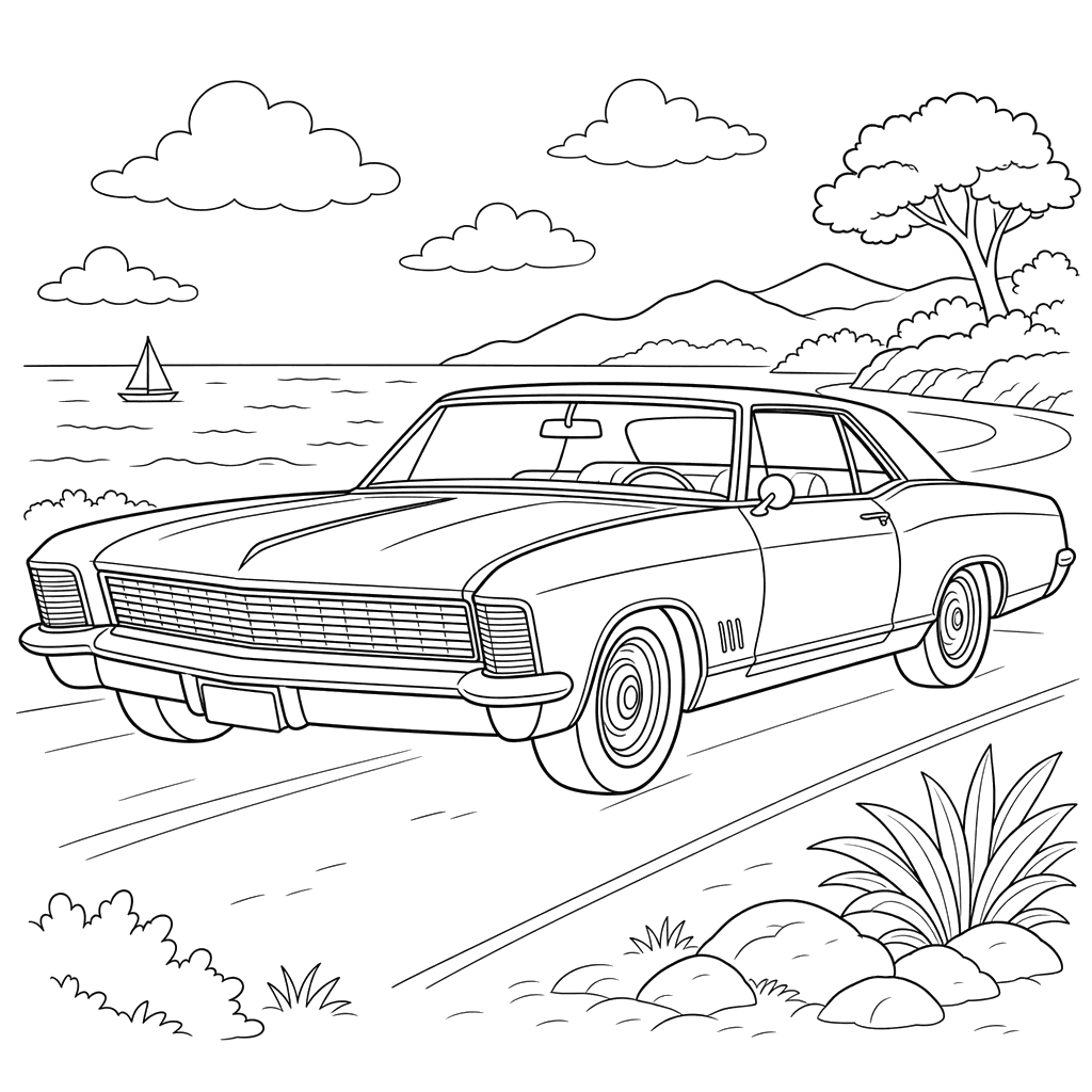 Buick Riviera Coloring Page
