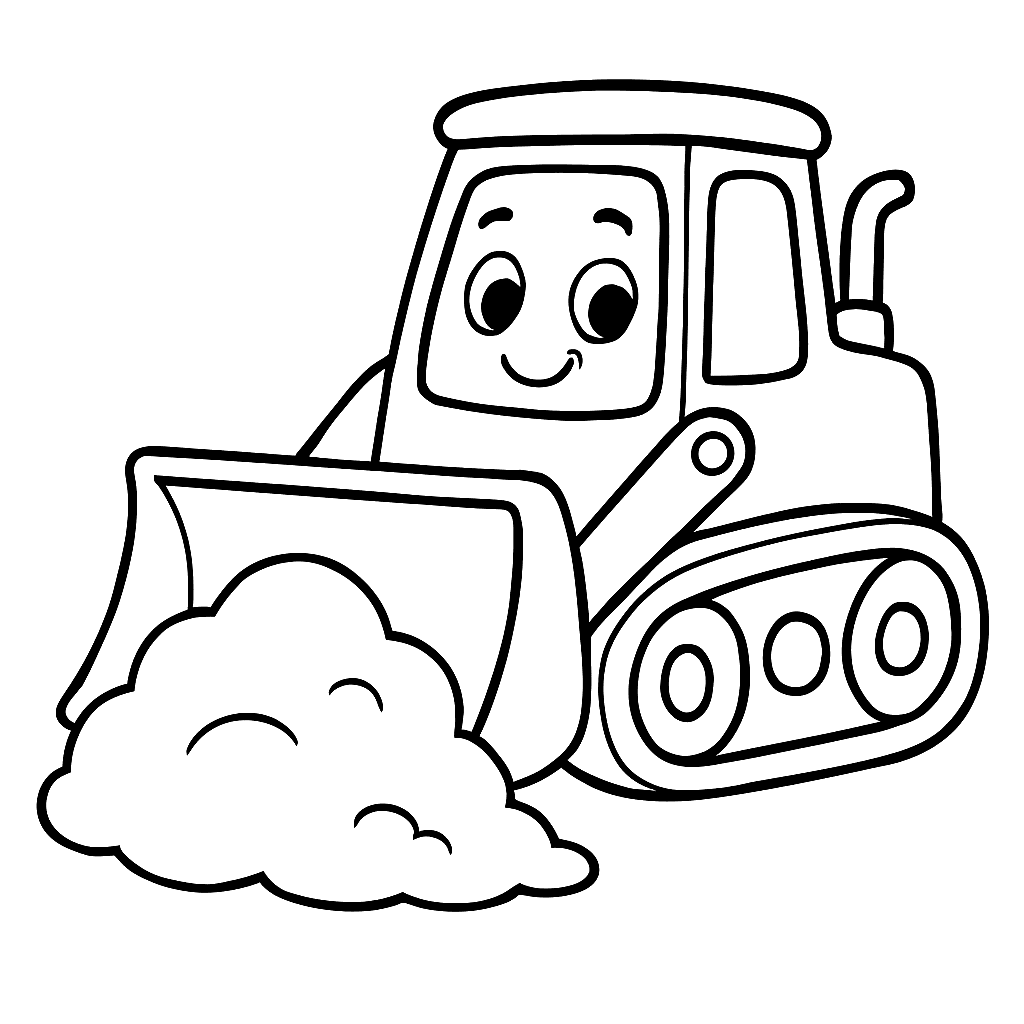 Bulldozer Coloring Page