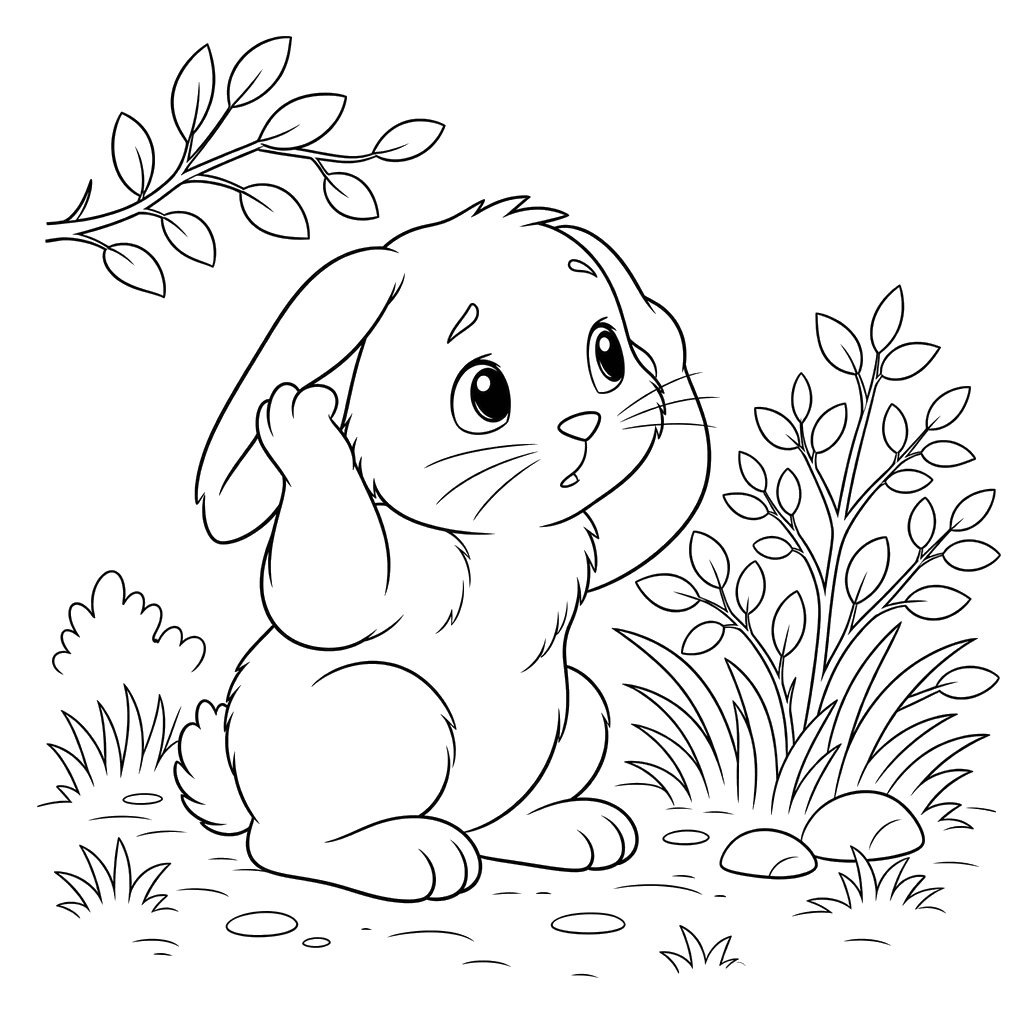 Cute Bunny Listening