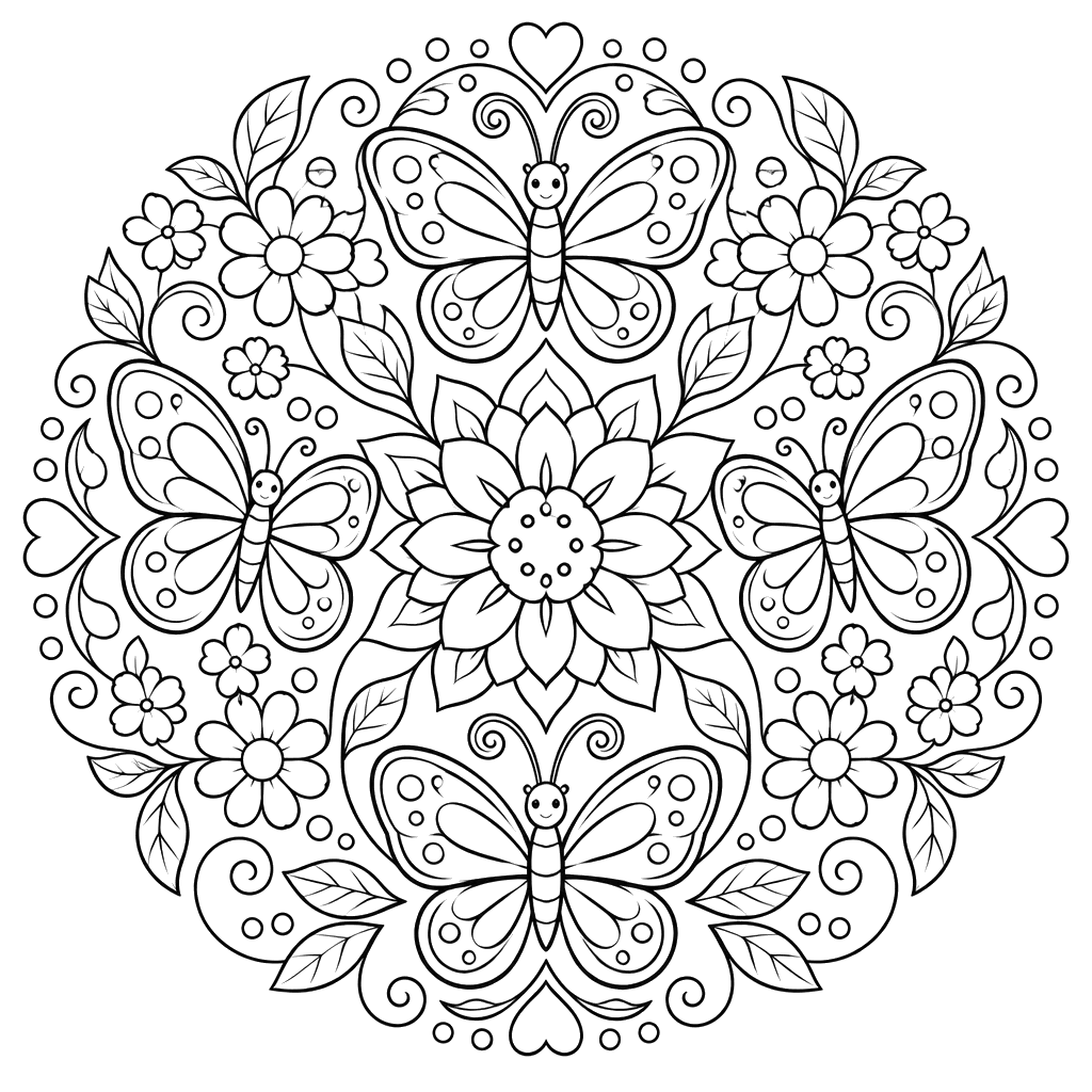 Butterfly Pattern Mandala