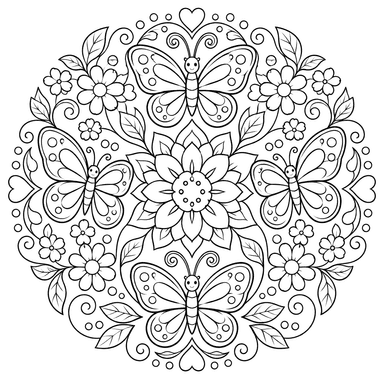 Butterfly Pattern Mandala