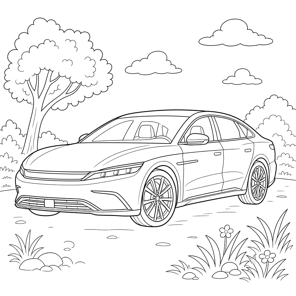 BYD Han Coloring Page