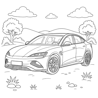 BYD Seal Coloring Page