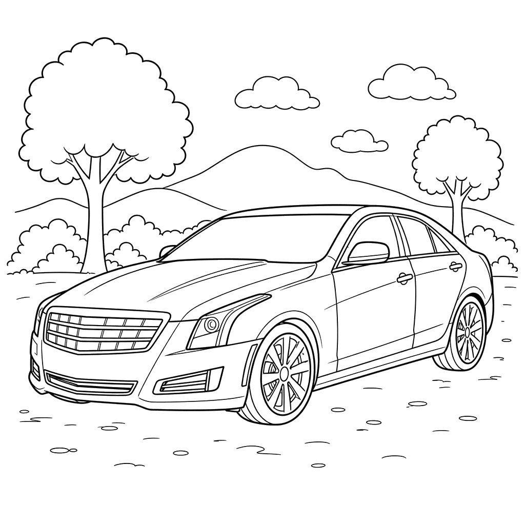 Cadillac ATS Coloring Page