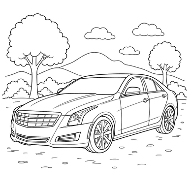 Cadillac ATS Coloring Page