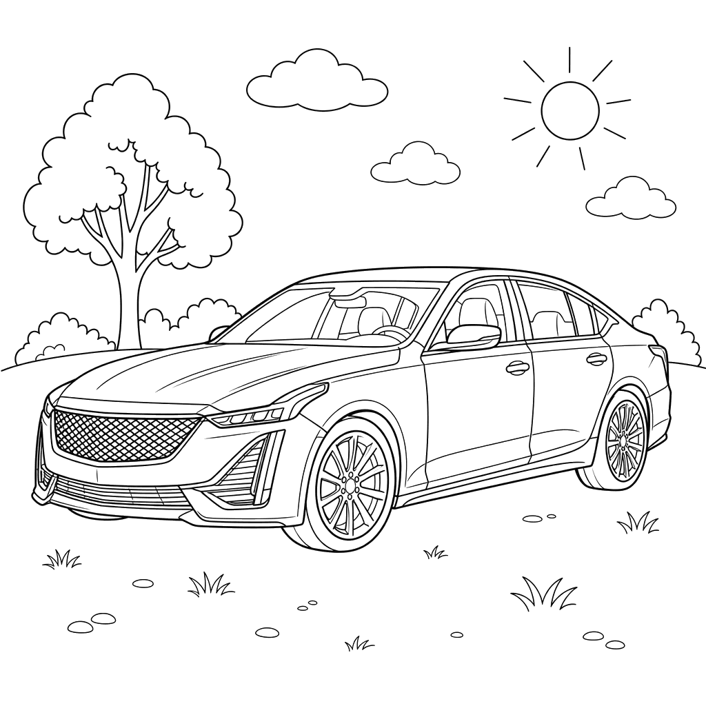 Cadillac CT5 Coloring Page