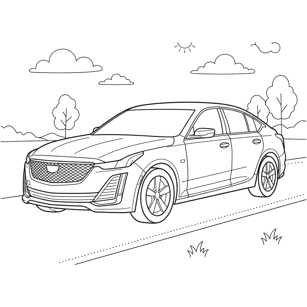 Cadillac CT5 Coloring Page