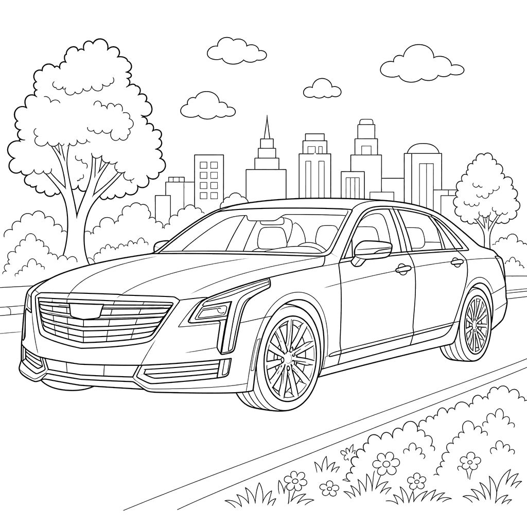 Cadillac CT6 Coloring Page