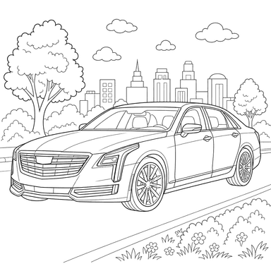 Cadillac CT6 Coloring Page