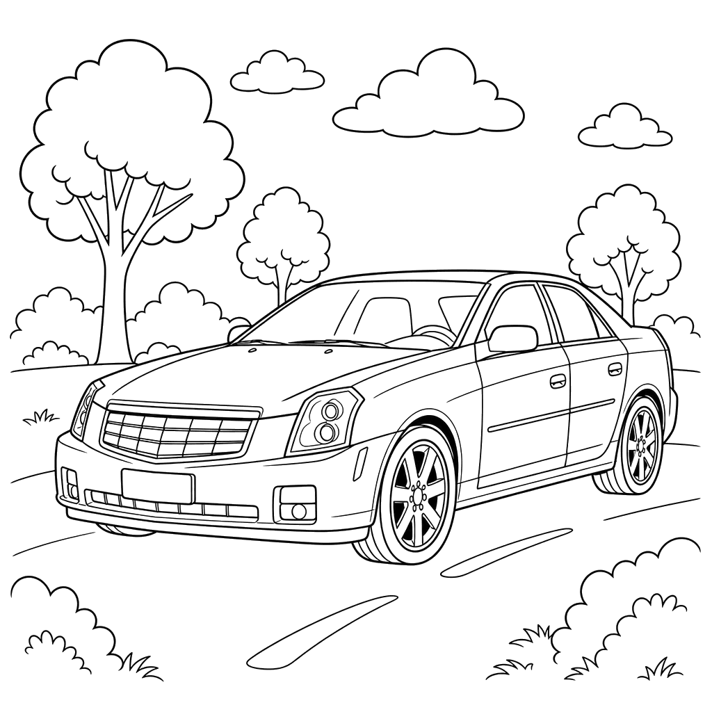 Cadillac CTS Coloring Page