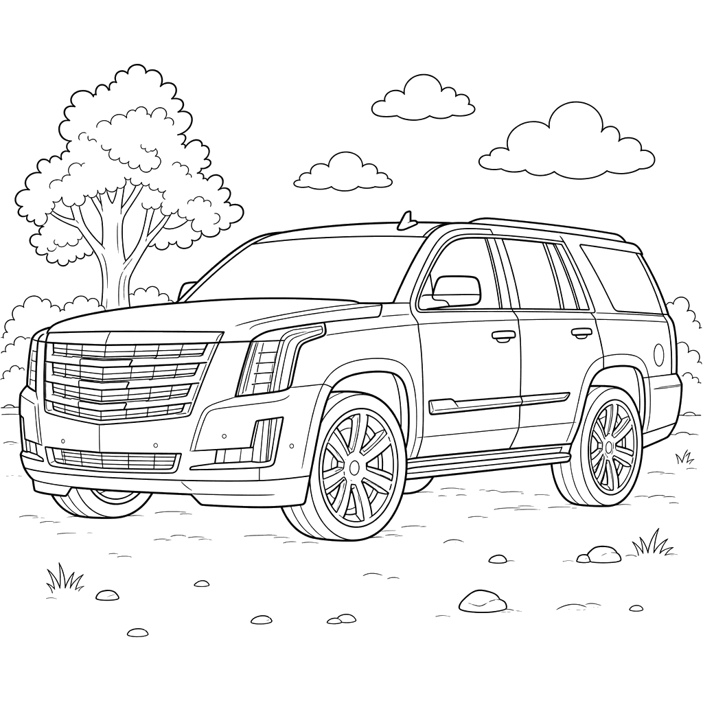 Cadillac Escalade Coloring Page