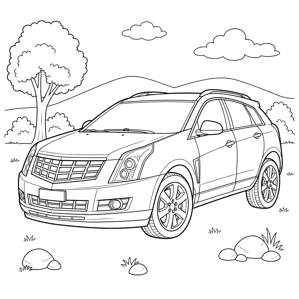 Cadillac SRX Coloring Page