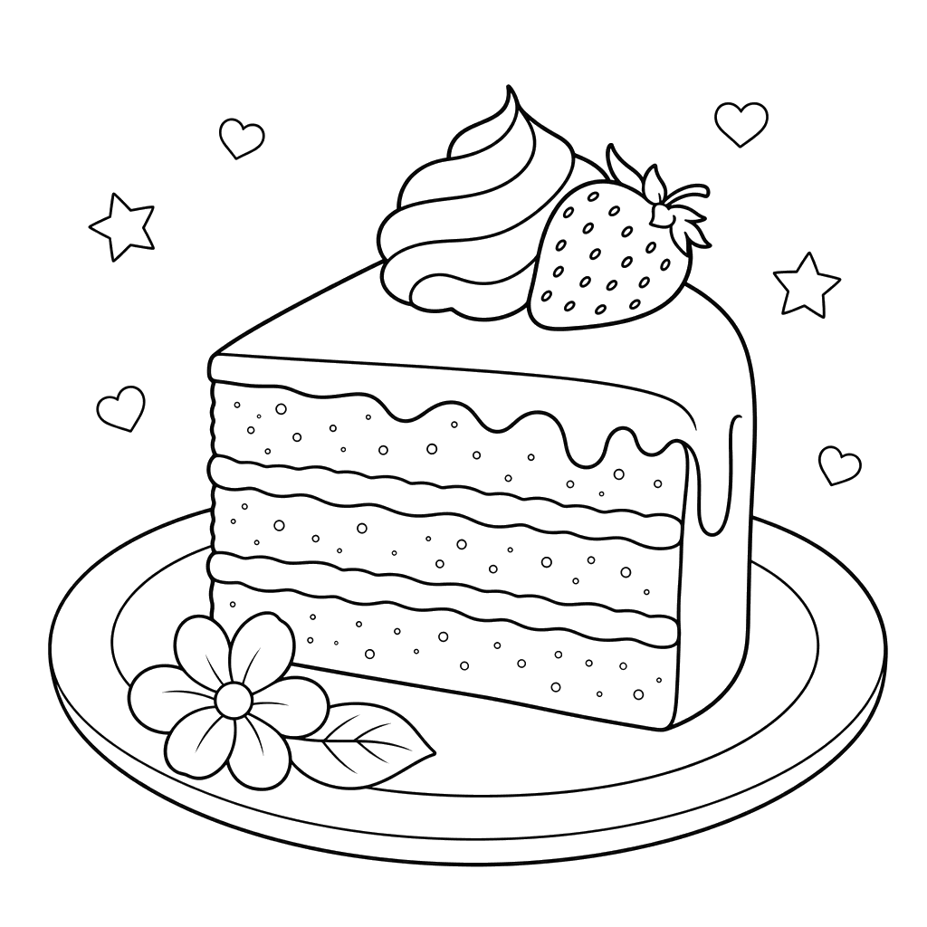 Slice of Cake on a Plate