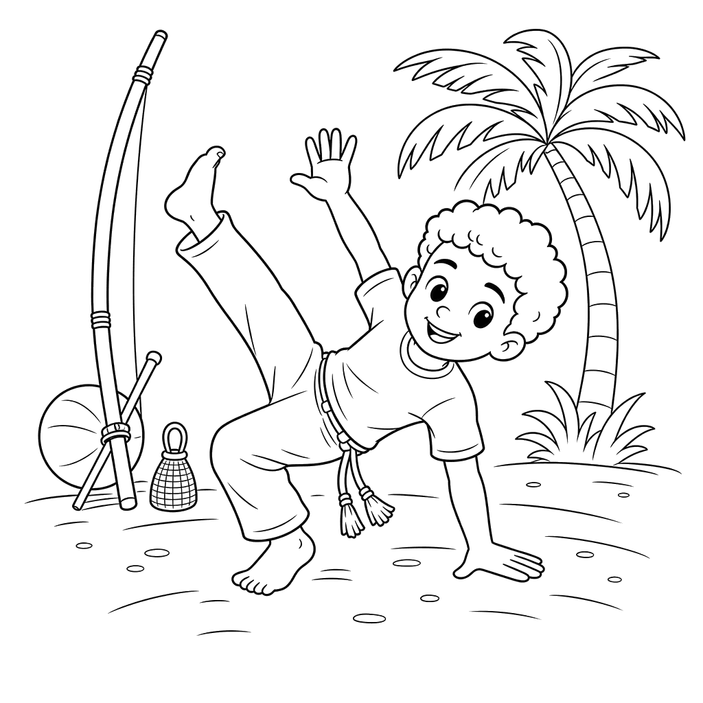Capoeira Coloring Page