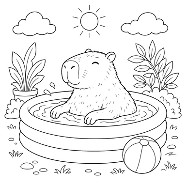 Capybara in Pool