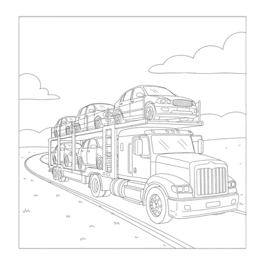 Car Carrier Truck with Cars