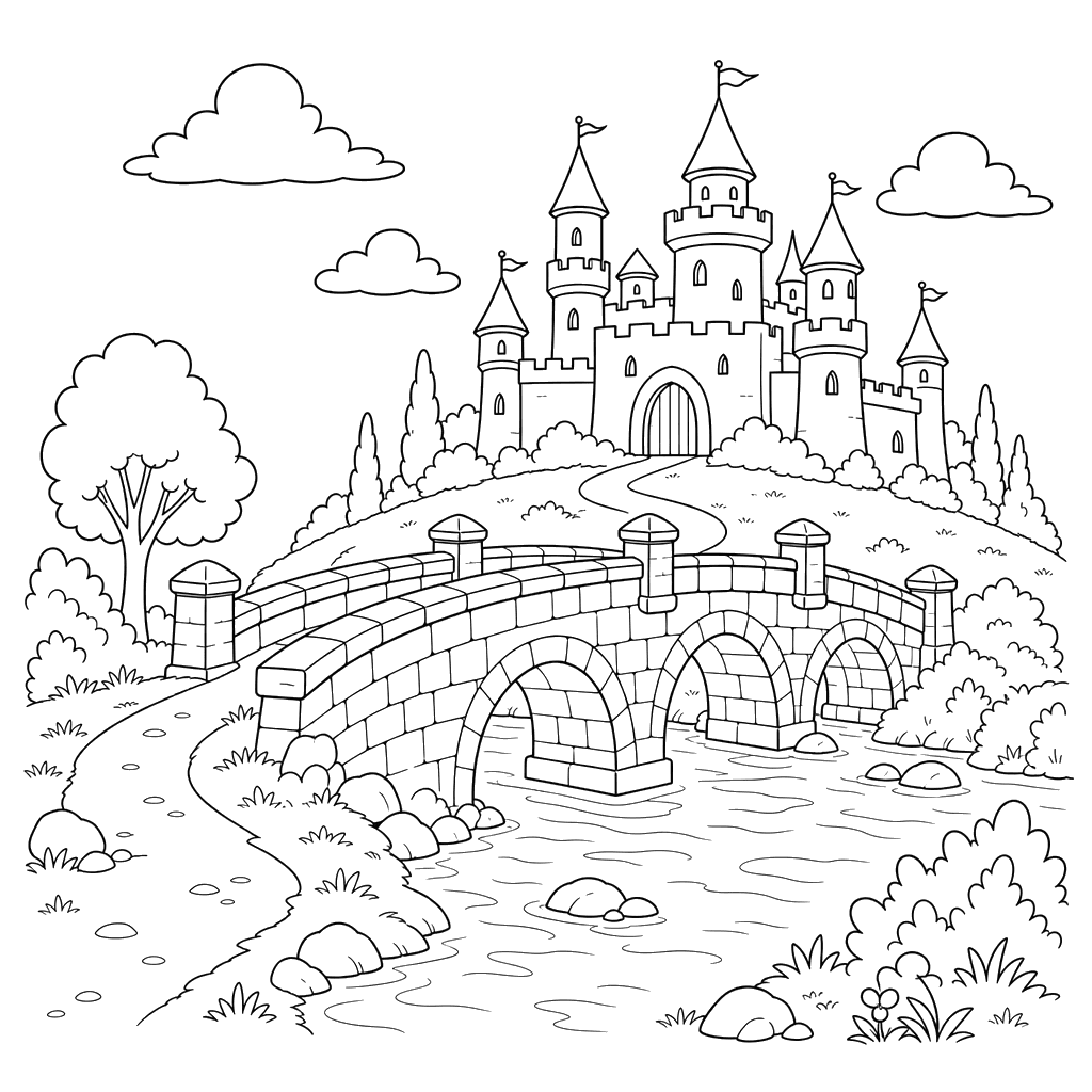 Castle and Stone Bridge