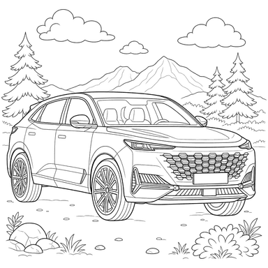 Changan UNI-K Coloring Page