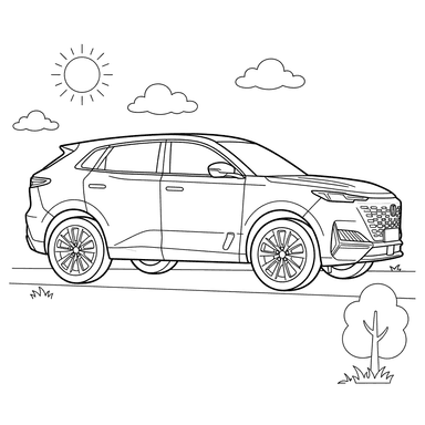 Changan Uni-K Car Coloring Page