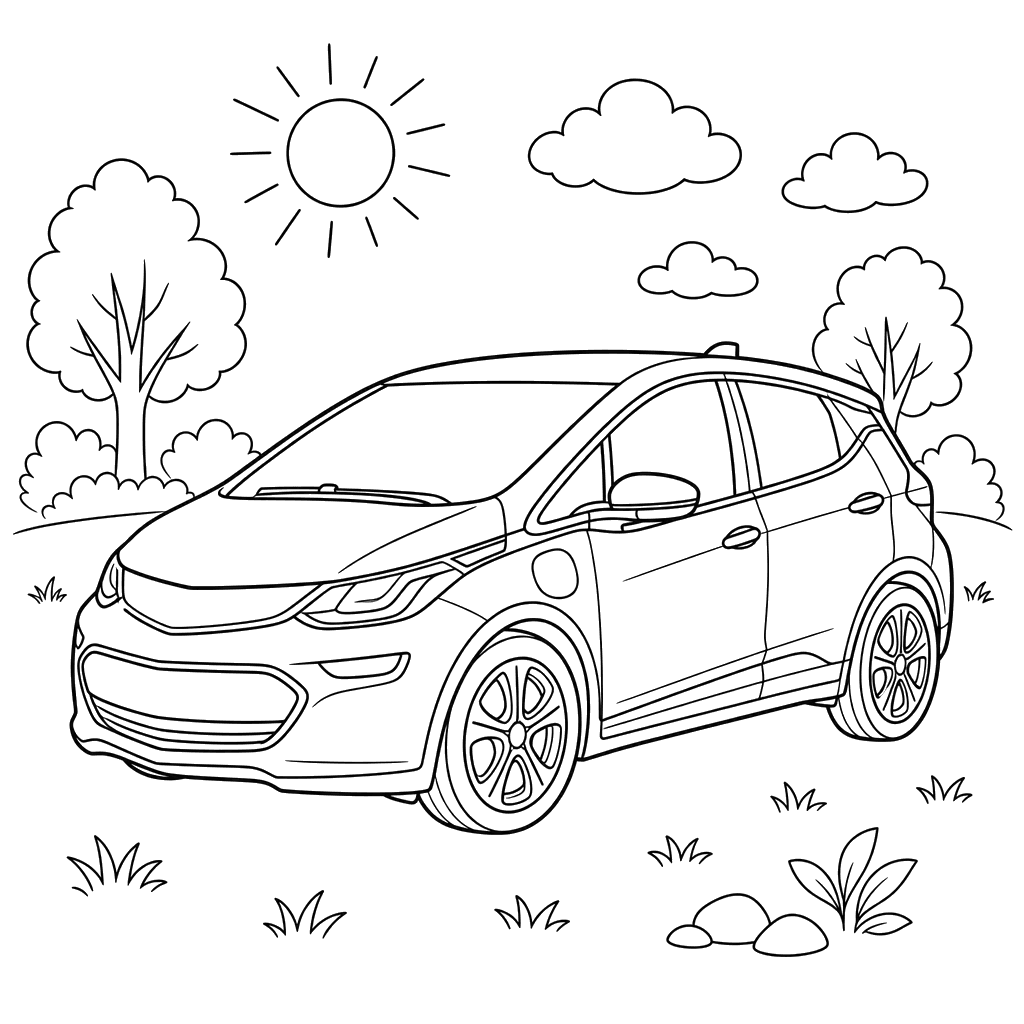 Chevrolet Bolt EV Coloring Page