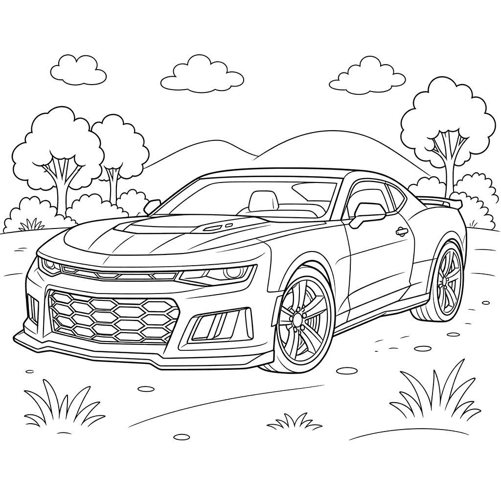 Chevrolet Camaro ZL1 Coloring Page