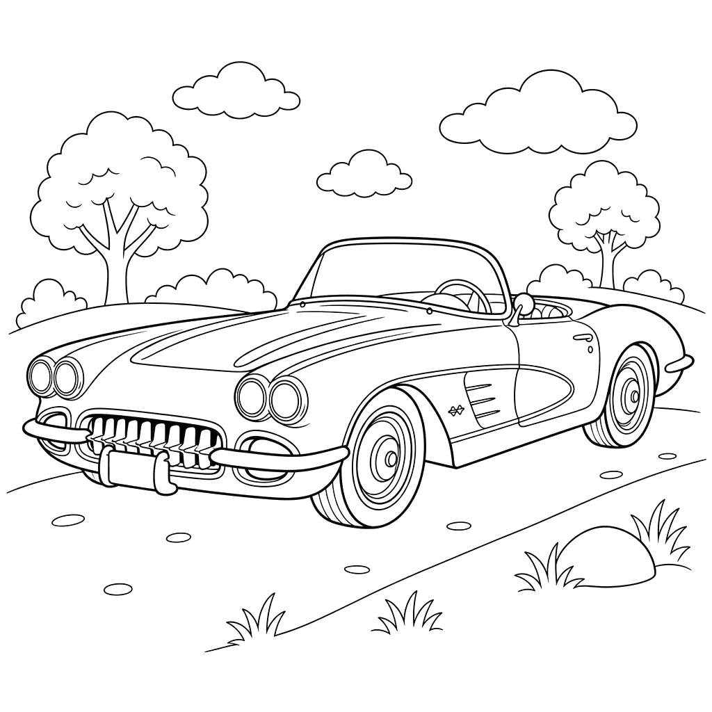 Chevrolet Corvette Coloring Page