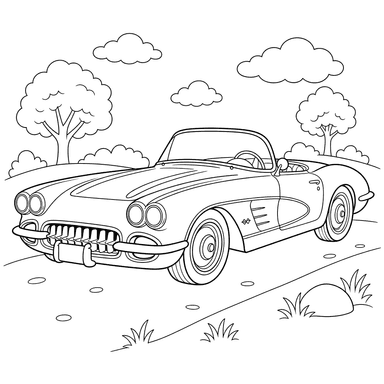 Chevrolet Corvette Coloring Page