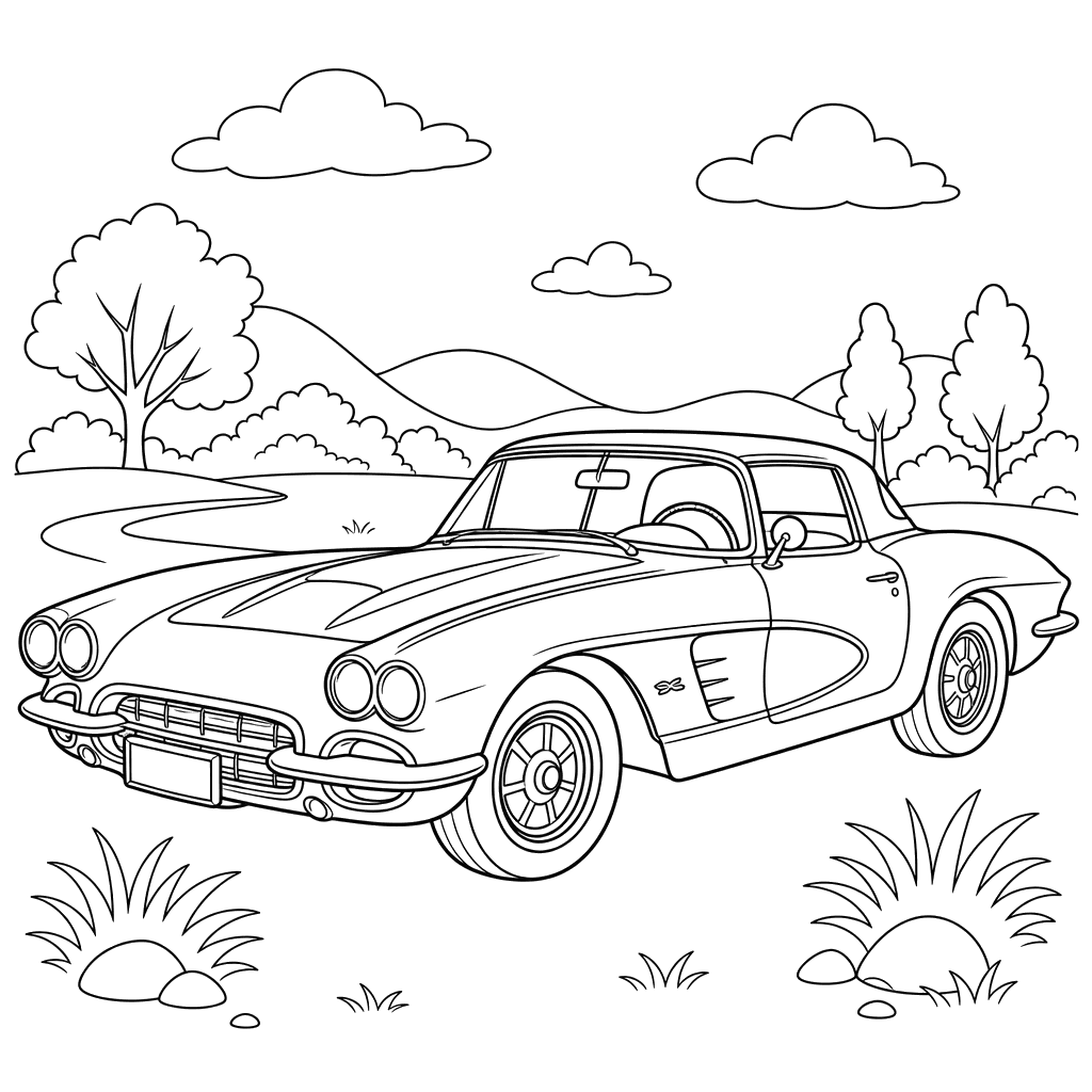Chevrolet Corvette Coloring Page