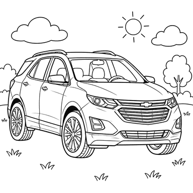 Chevrolet Equinox Third-Generation Coloring Page