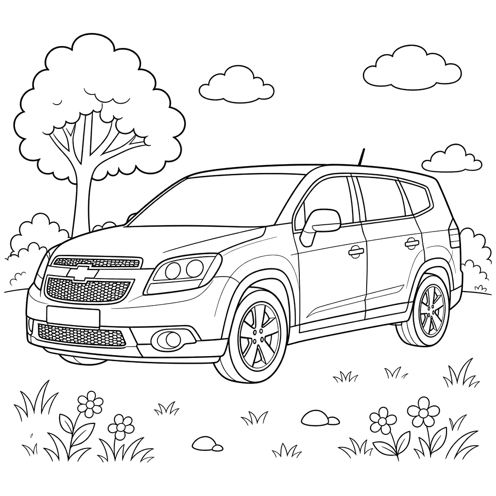 Chevrolet Orlando Coloring Page