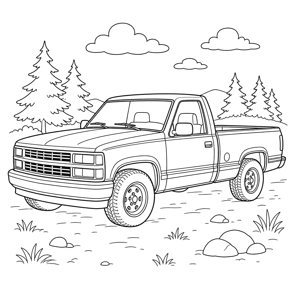 Chevrolet Silverado Coloring Page