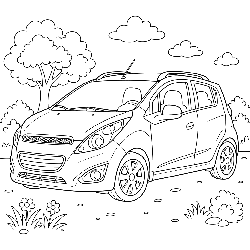 Chevrolet Spark Coloring Page