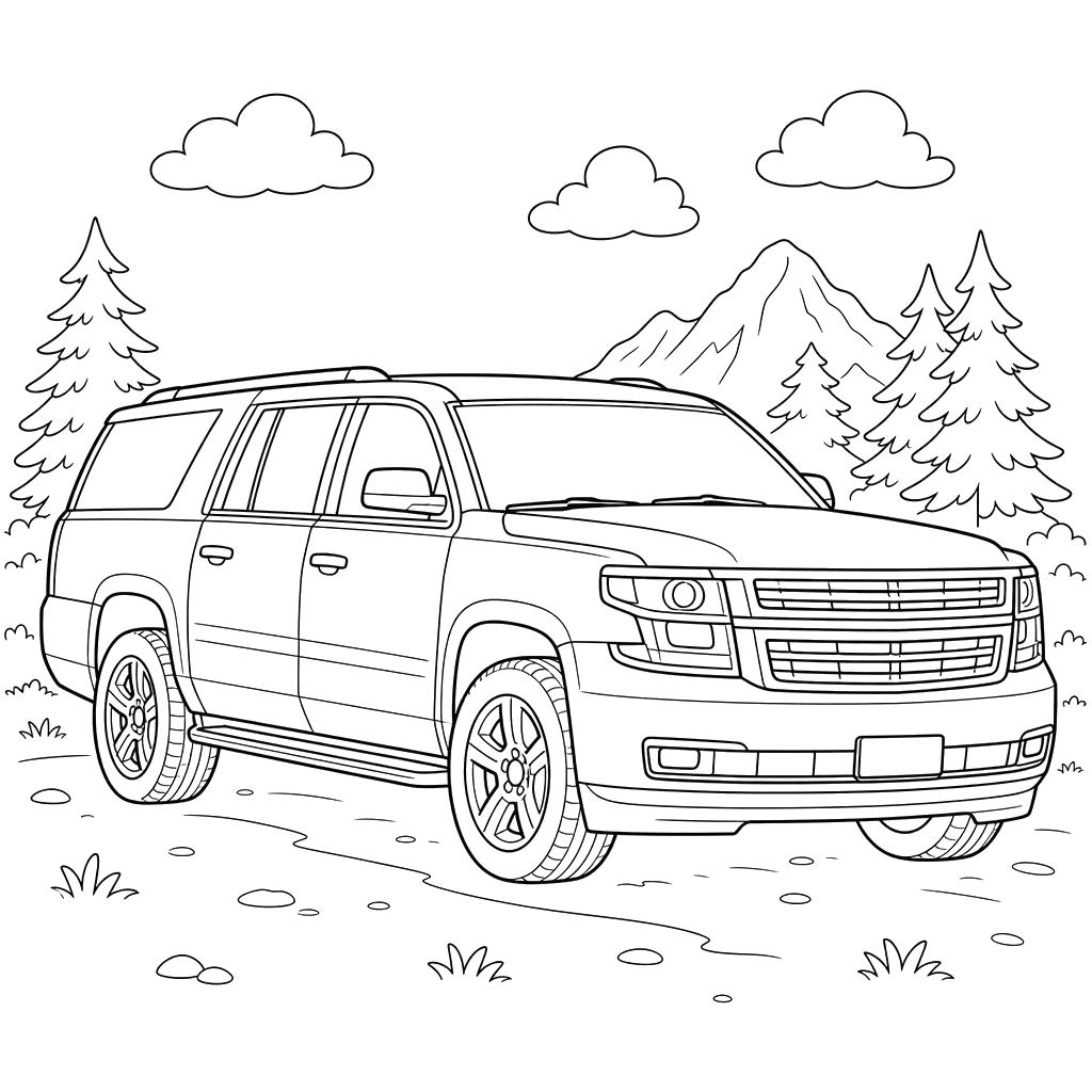 Chevrolet Suburban Coloring Page