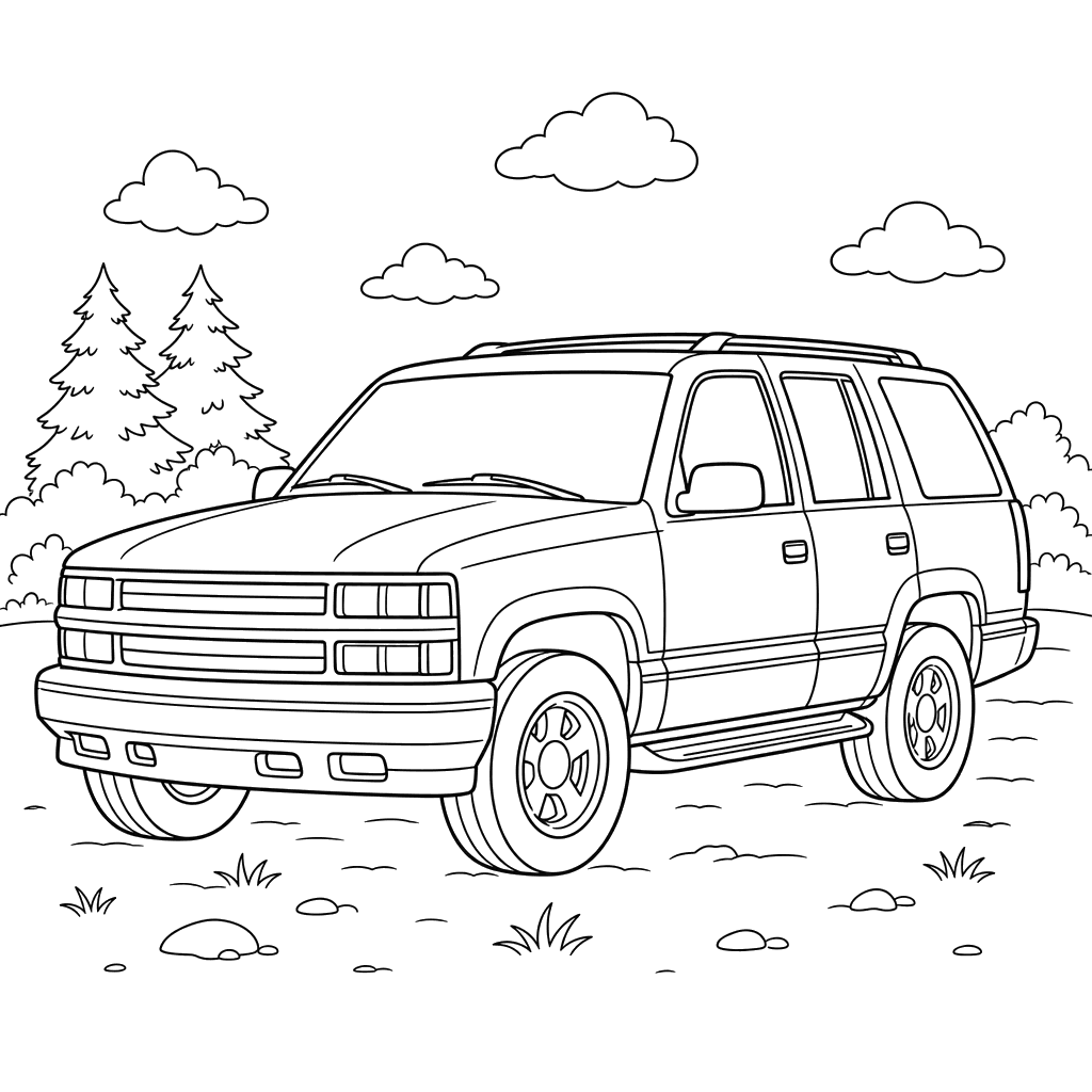 Chevrolet Tahoe Coloring Page