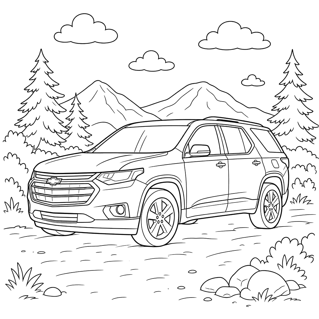 Chevrolet Traverse Coloring Page