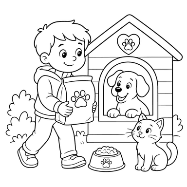 Child Brings Food to Shelter