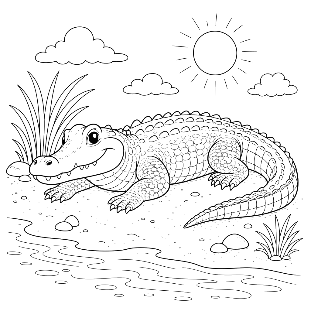 Chinese Alligator on the Shore
