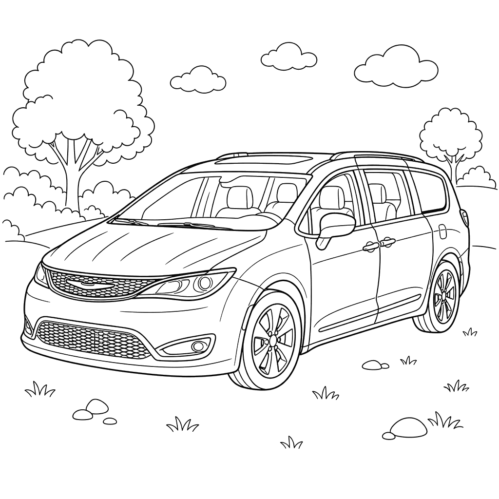 Chrysler Pacifica Coloring Page