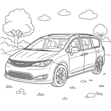 Chrysler Pacifica Coloring Page