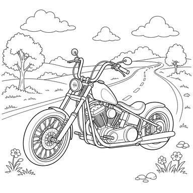 Classic Chopper Coloring Page