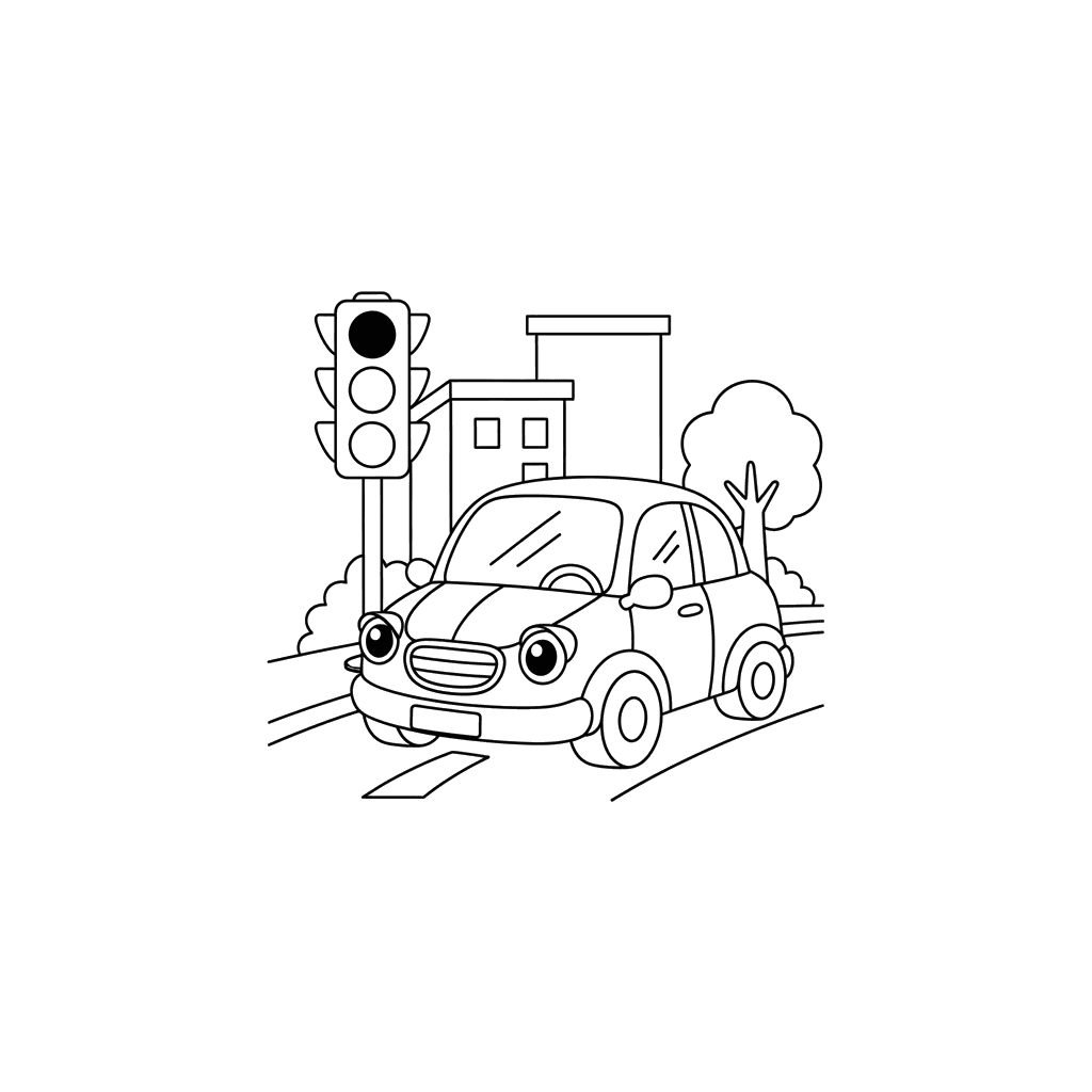 Car at Traffic Light