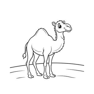 Kamel auf einer Sanddüne Malvorlage