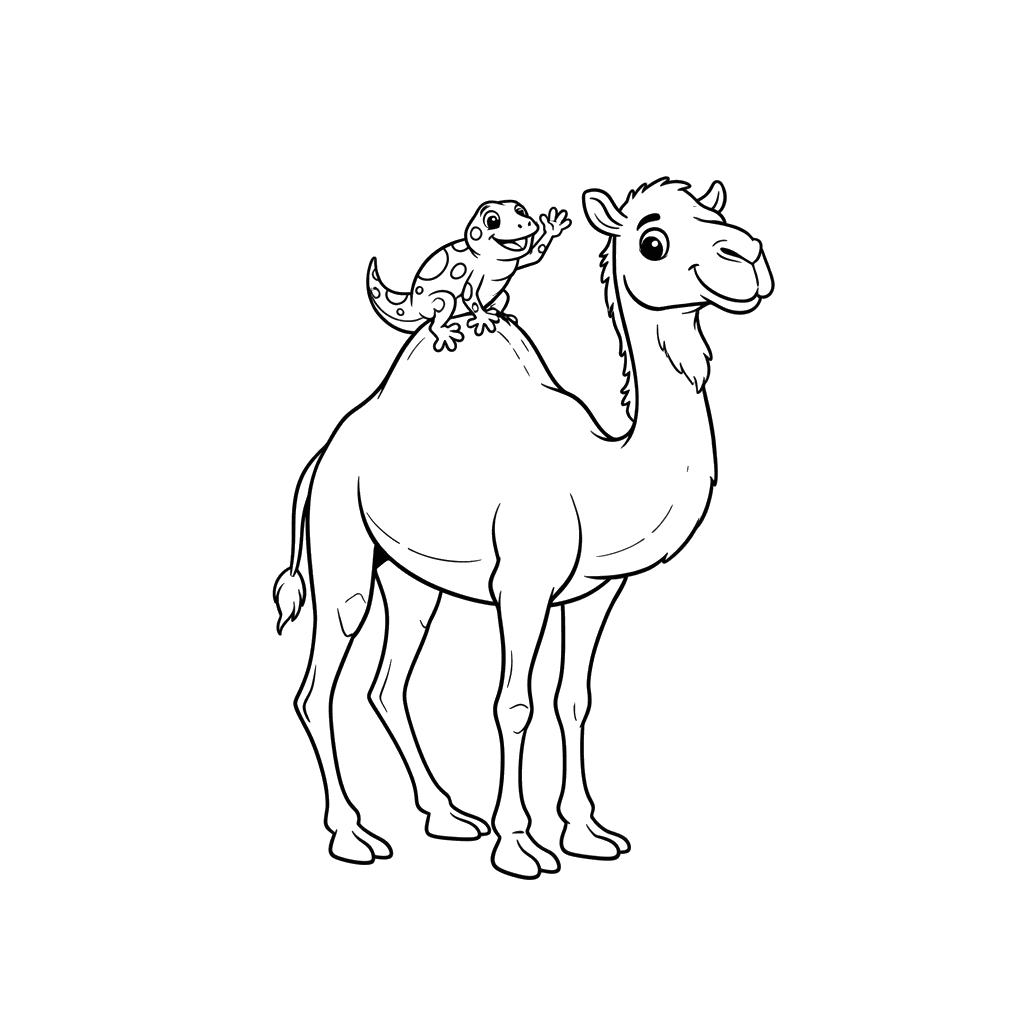 Camel and Lizard Friends