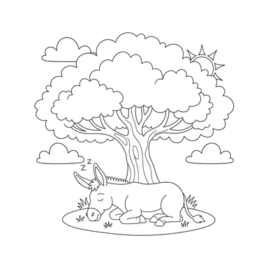 Sleeping Donkey