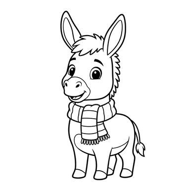 Burro Acogedor en Invierno