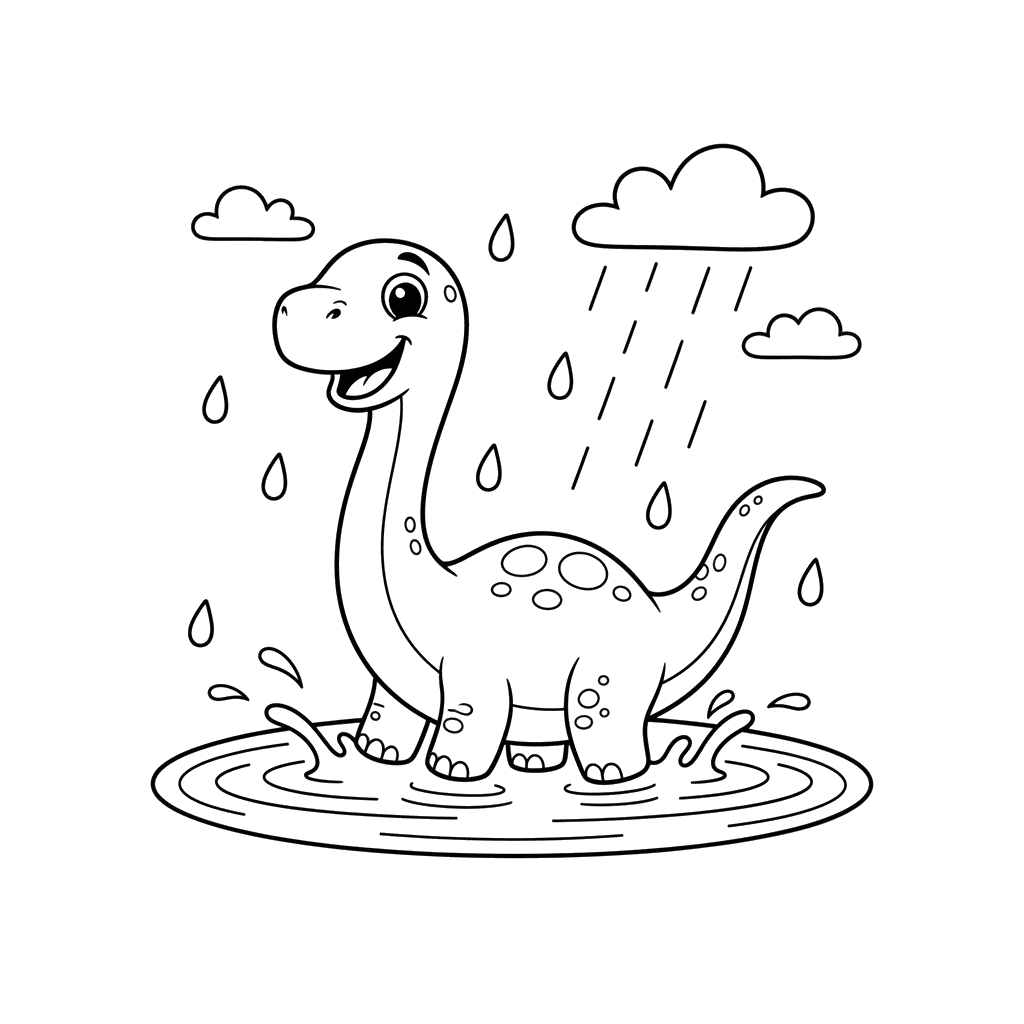 Dinosaurier-Pfützen-Planschen