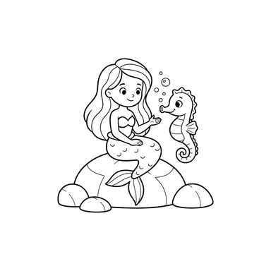 Sirena y Caballito de Mar