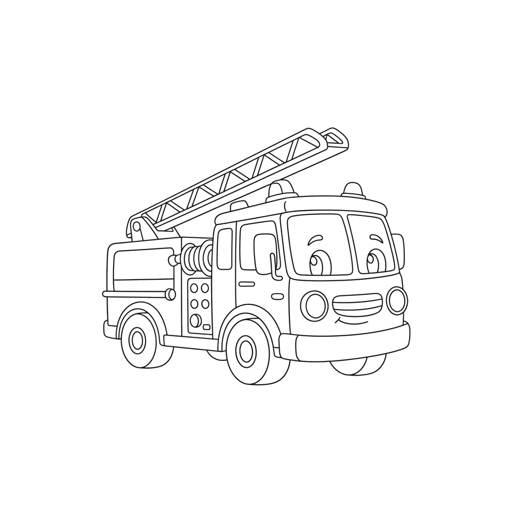 Fire Truck Coloring Page